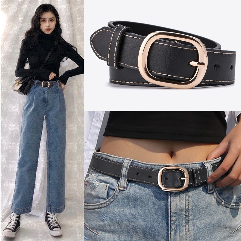 Gesper Wanita Tali Pinggang Bahan PU Untuk Wanita / Ikat Pinggang Wanita Belt Retro Fashion