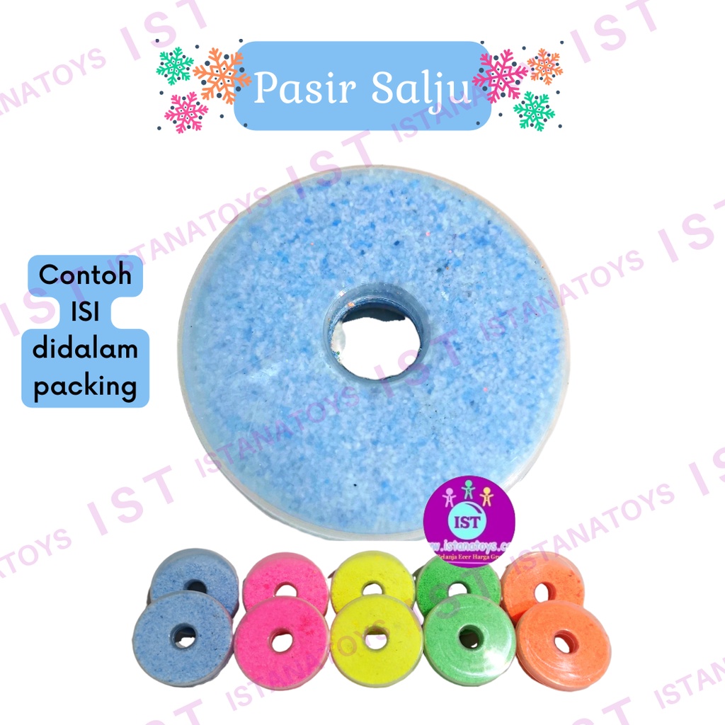 MWN Mainan Pasir Salju Warna Bentuk Donut Isi 10 Pcs - Mainan Edukasi Anak