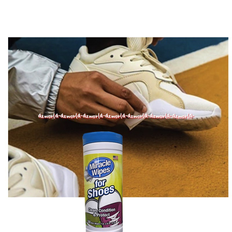 Miracle Wipes For Shoes Clean 30pcs Condition Tissue Basah Untuk Sepatu