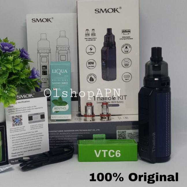 New elektronik tinta SALEVapee Vapoor SMOKEE THALO S KIT 80W Free Baterai+L 10ml mesin uap|SQ5