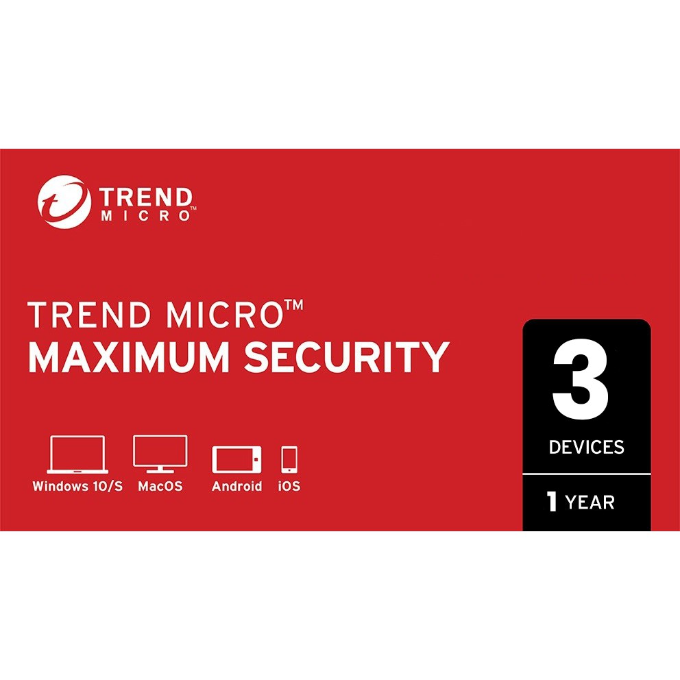 Trend Micro Maximum Security Terbaru 3pc 1year license Original