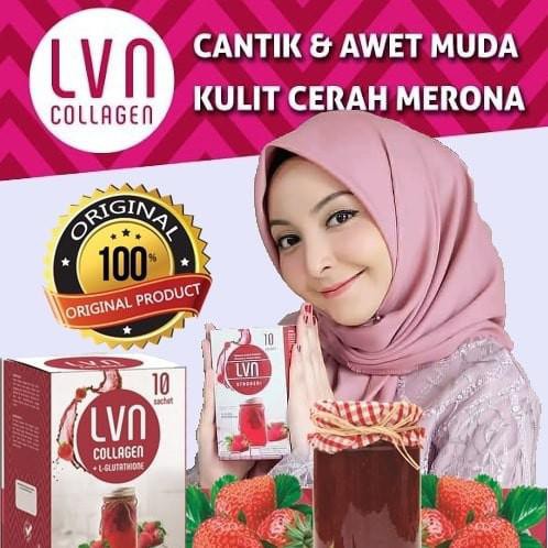 LVN COLLAGEN STROBERI PENCERAH KULIT ORIGINAL SUPLEMEN ANTI RADIKAL BEBAS UNTUK KESEHATAN KULIT AD07