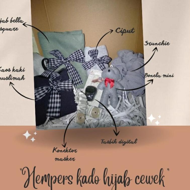 

⇃ Hampers Cewek hijab/kado ulang tahun lebaran dan wisuda DYC09
