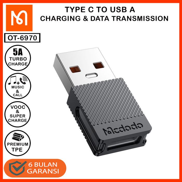 MCDODO OT-6550 / OT-6970 Converter  Type C Female to USB Male 3.0 - Extension Data Transmission - Garansi Resmi 6 Bulan