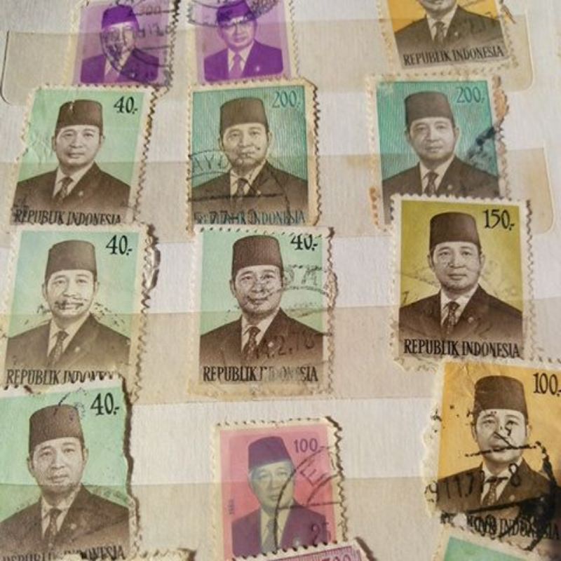 Jual koleksi kolektor gambar perangko presiden Soeharto republik