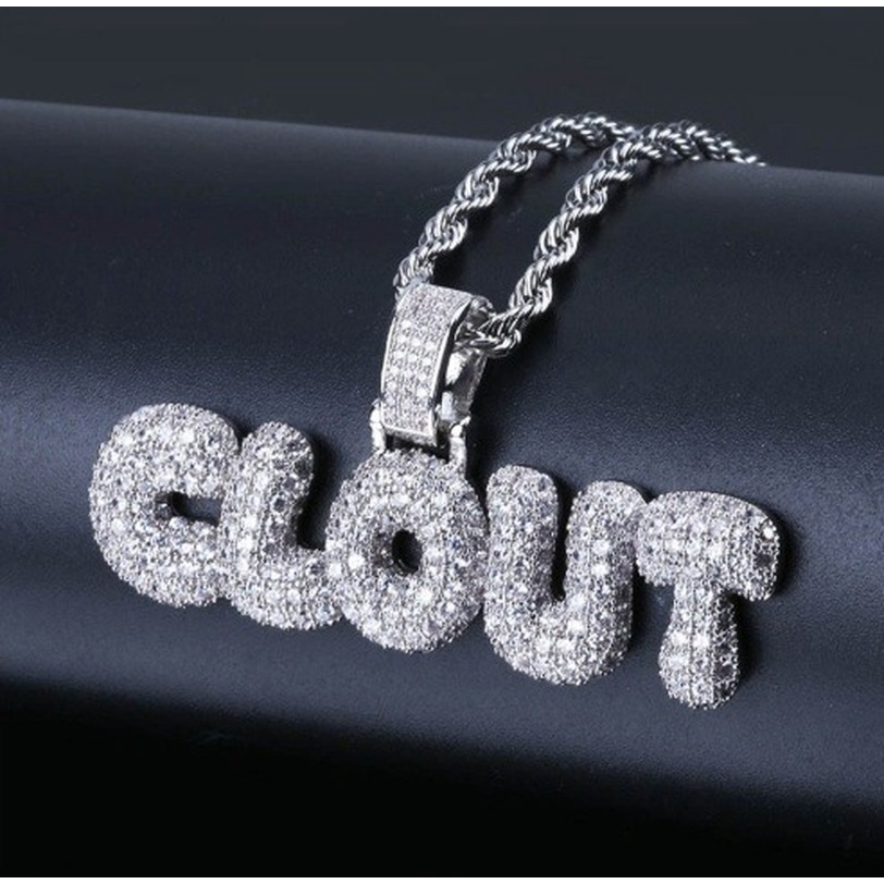 Kalung Liontin Tulisan Gaya Punk hip hop Untuk Pria Dan Wanita