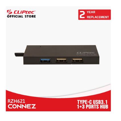 Type c to usb A hub cliptec 4 port 3.1 2.0 5Gbps 480Mbps for pc laptop connez rzh-621 rzh621