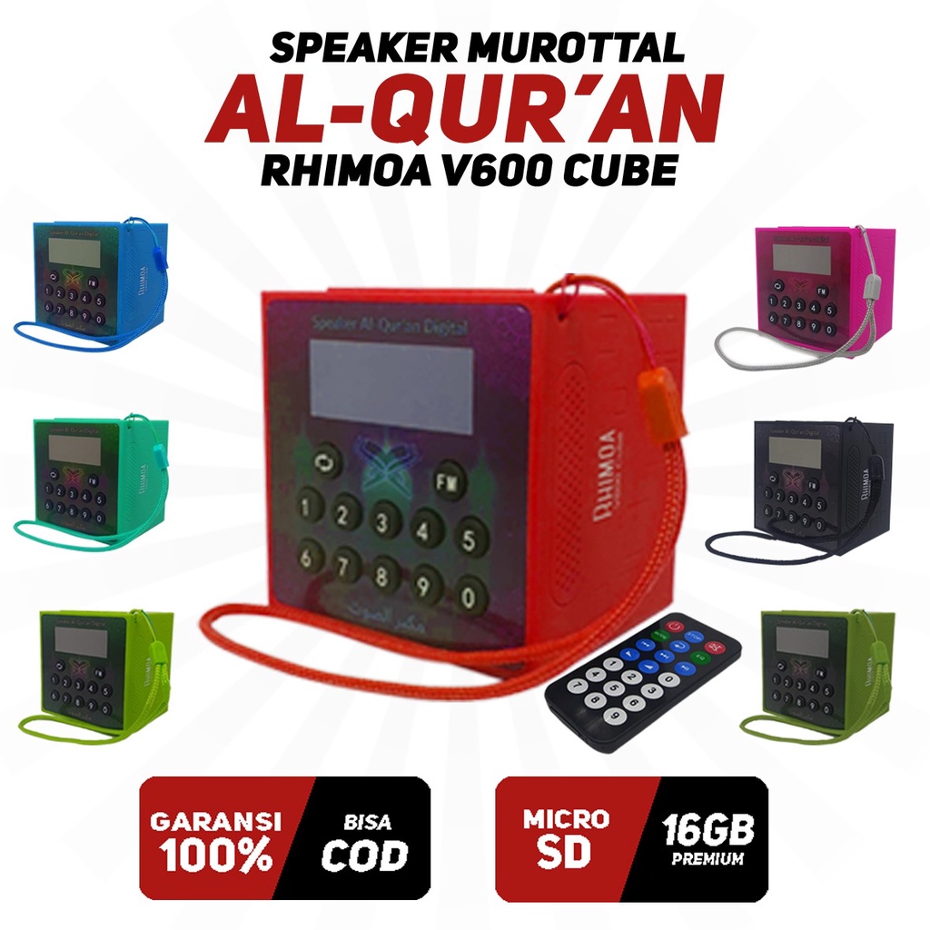 Speaker Murottal Al-Quran - RHIMOA V-600 CUBE- 16GB