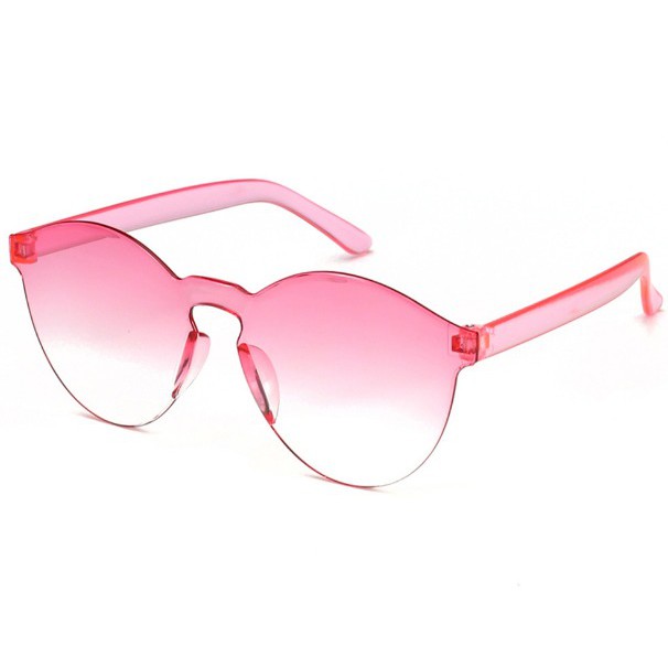 COD - F297 Kaca Mata Dewasa / Kacamata Fashion Wanita Kombinasi Warna / Eyeglasess-Pink Putih