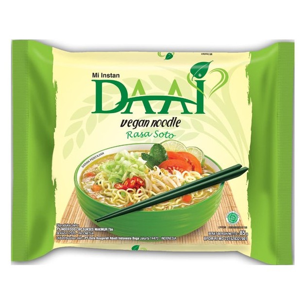 

[HALAL] DAAI Mie Vegan Noodle Rasa SOTO 85gr Mi Vegetarian Dai Vege