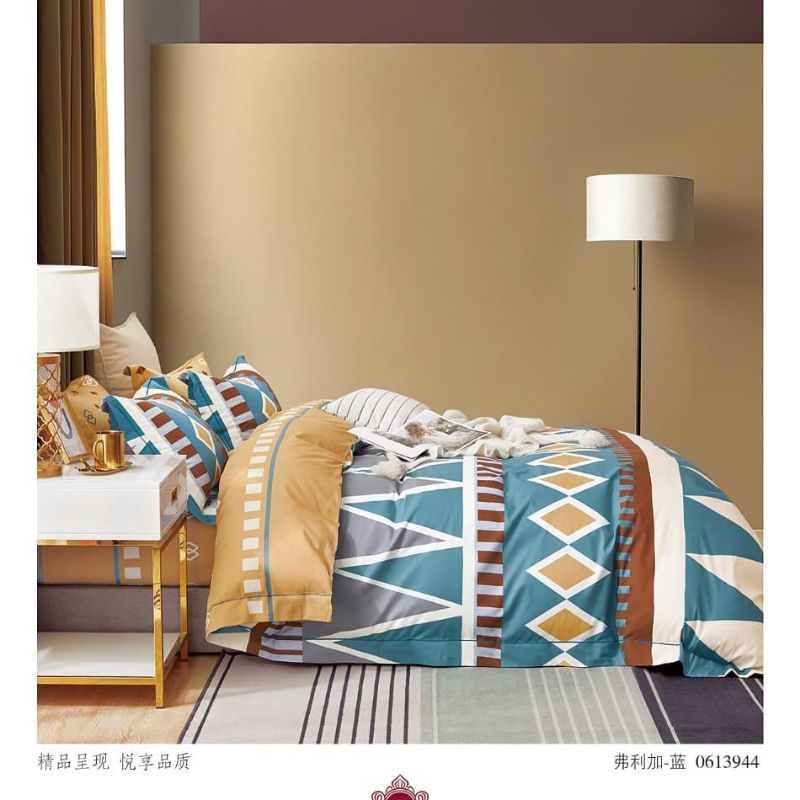 Seprei katun Jepang motif abstrak