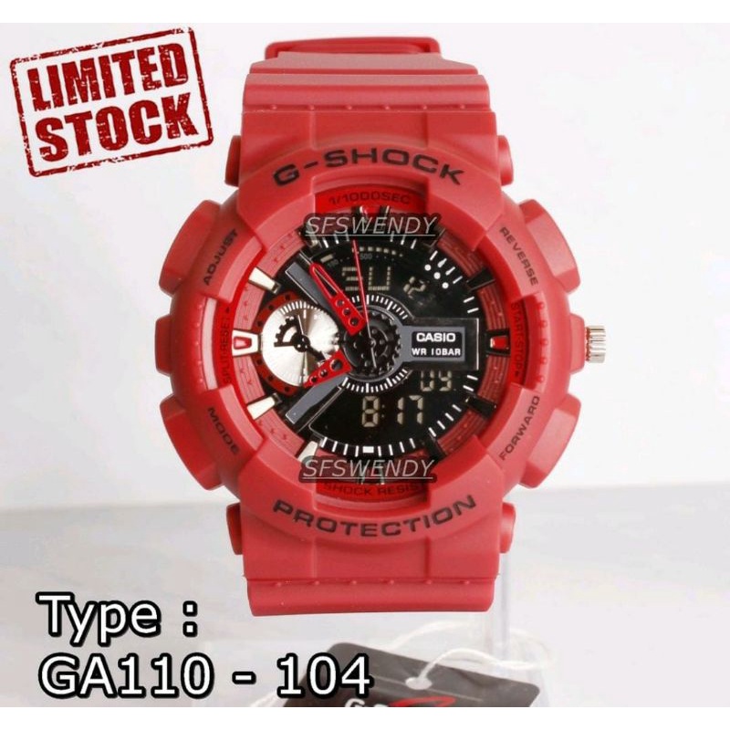 Jam Tangan Ga110 Jam Tangan Dualtime Jam Tangan Rubber Anti Air Jam Tangan Pria