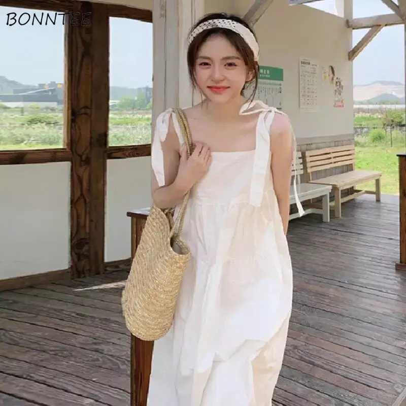 BEFAST - ZEC OOTD Wanita Dress SISI / Midi Tied Dress / Dress Kasual / Dres Maxy Wanita / Dress Kekiniaan Remaja Wanita / OOD Ala Style Korean Wanita / Terabru 2022 / Dress Polos Tak Berlengan