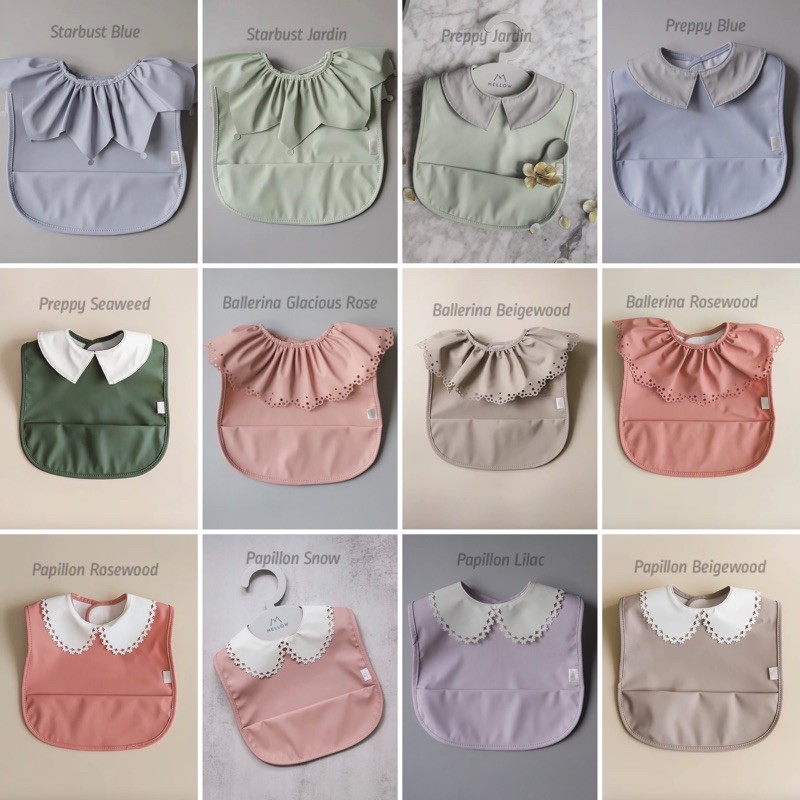 Mellow Ballerina Papillon Waterproof Bibs - Slaber Anak Bayi Lucu Pita Ribbon Bib Bip Baby