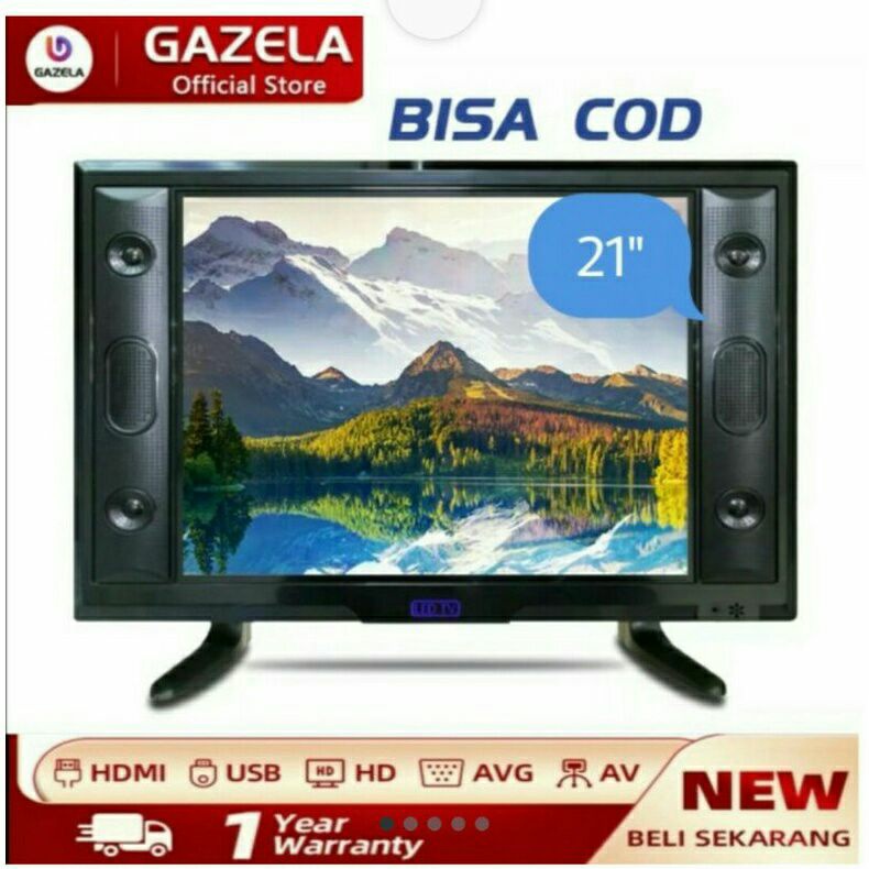 TV LED 21in usb,hdmi,hd speaker ready garansi 1 tahun murah