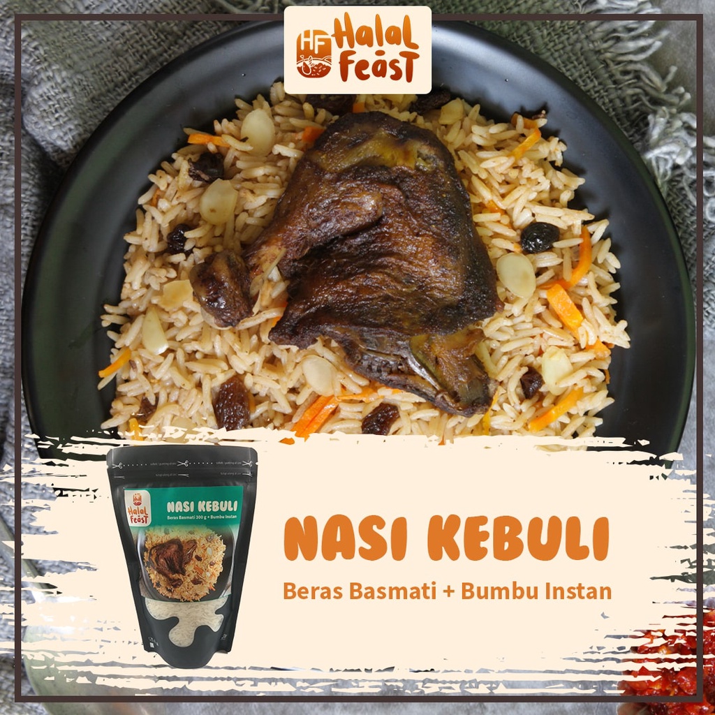 

BELI 2 GRATIS 1 KHUSUS HARI INiiii Nasi Kebuli Khas Timur Tengah Kemasan Hemat 200 Gram