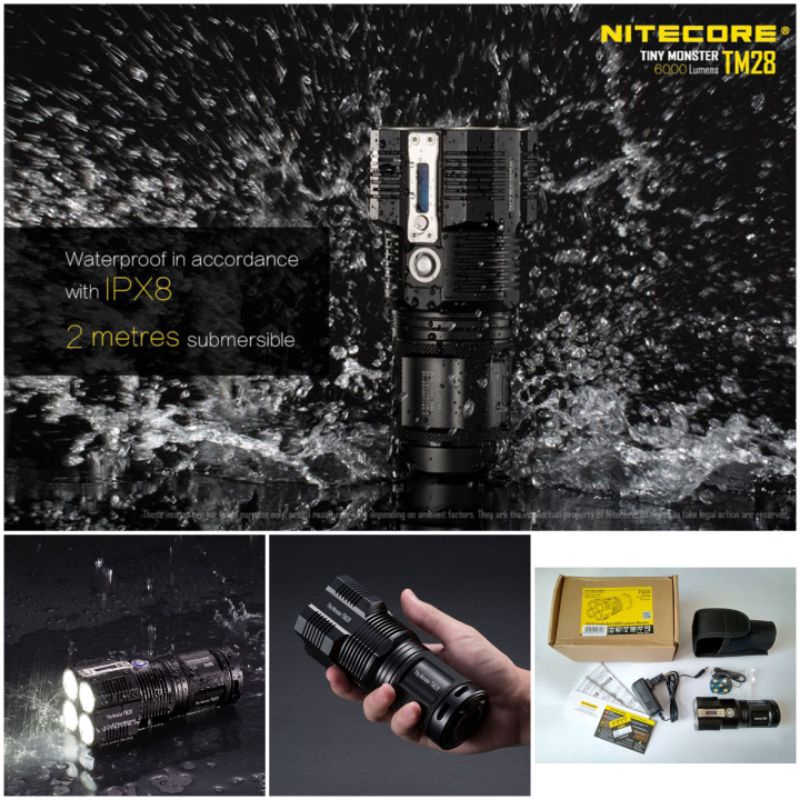 NITECORE TM28 Senter LED CREE XHP35 HI 6000 Lumens - Black