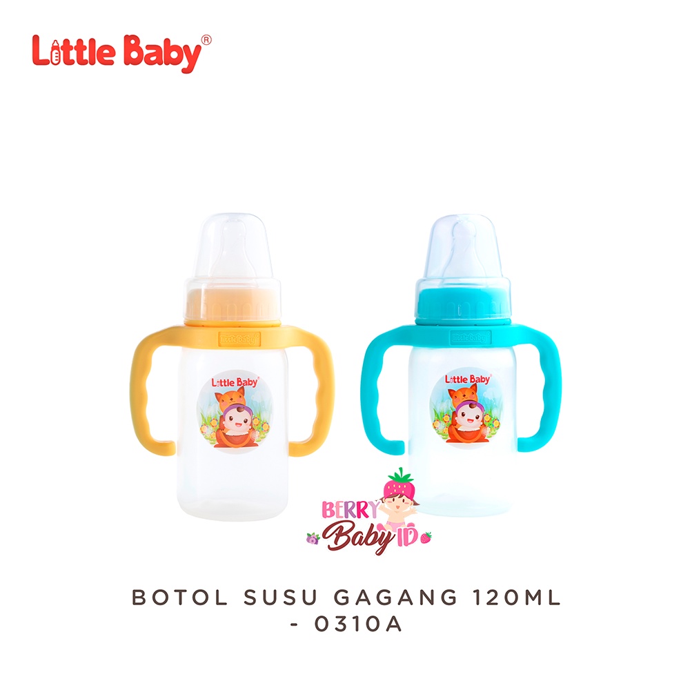 Little Baby Botol Susu Bayi dengan Gagang 120ml Training Cup #0310A Berry Mart