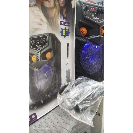 paket speaker fleco portabel jl1938 free mic karaoke mantap