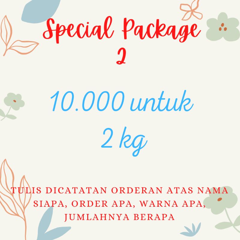 

Special Package Berat Ringan 2 KG
