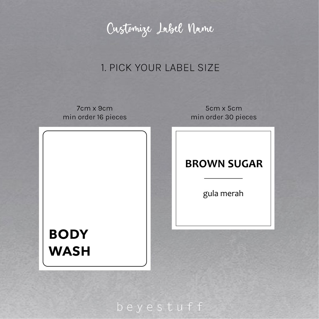 

MINIMALIST LABEL - Customize Your Label