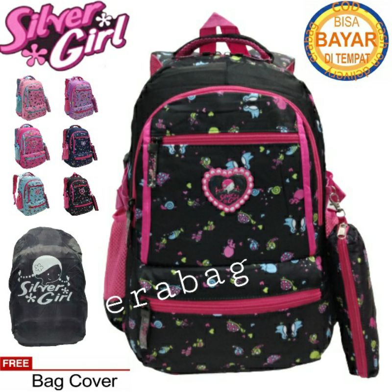 Tas ransel sekolah anak perempuan Alto Silver girl original import 71620S1