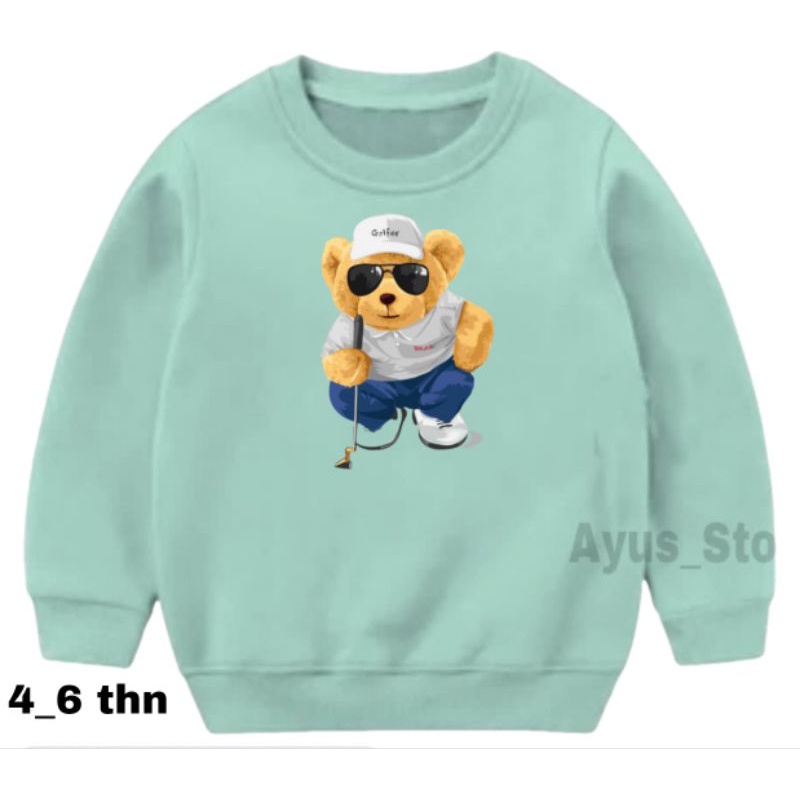 SWEATER ANAK POLOS LAKI LAKI / SWEATER ANAK POLOS WANITA /  SWEATER CREWNECK POLOS / jaket anak / jaket beruang anak