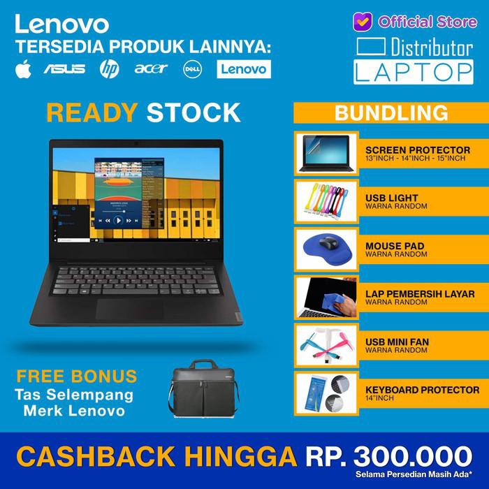 LP2500 Laptop Lenovo Ideapad S145 AMD A4-9125 4GB 1TB UMA Win 10 - 70ID 71ID - NON BONUS, BLACK