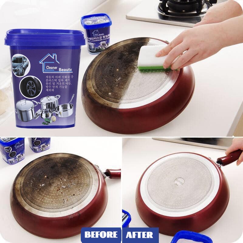 Pembersih Kerak Panci Wajan Gosong Hitam Power Pembersih Karat Stainless Steel Pembersih Stainless Steel Cleaner Beauty Cookware Panci Teflon Noda Gosong Kran Wastafel Velg Korean Cleaner Beauty Cookware Pembersih Stainless Steel Panci Teflon Noda Gosong