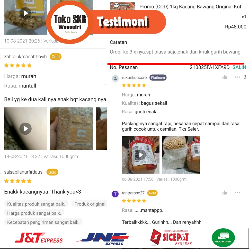 

Piscoklegit_ Best Seller!! ()1Kg Kacang Bawang Gurih Asin Original Kota Wonogiri