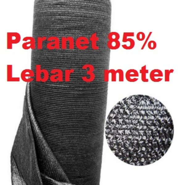 Paranet 85% Lebar 3m Jaring Nilon Net Peneduh Tanaman Hias Teras Rumah