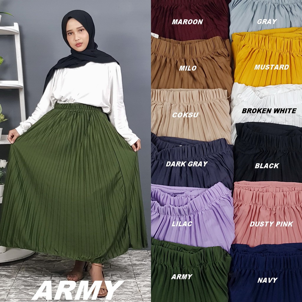 Rok Plisket Mayung Premium