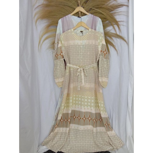 Gamis muslimah  Bahan Maxmara Mix Tile gamis dewasa