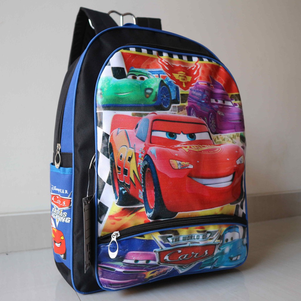 Jual Tas Ransel Bag Pack Anak Cowok Gambar Mobil Keren Murah Sekolah