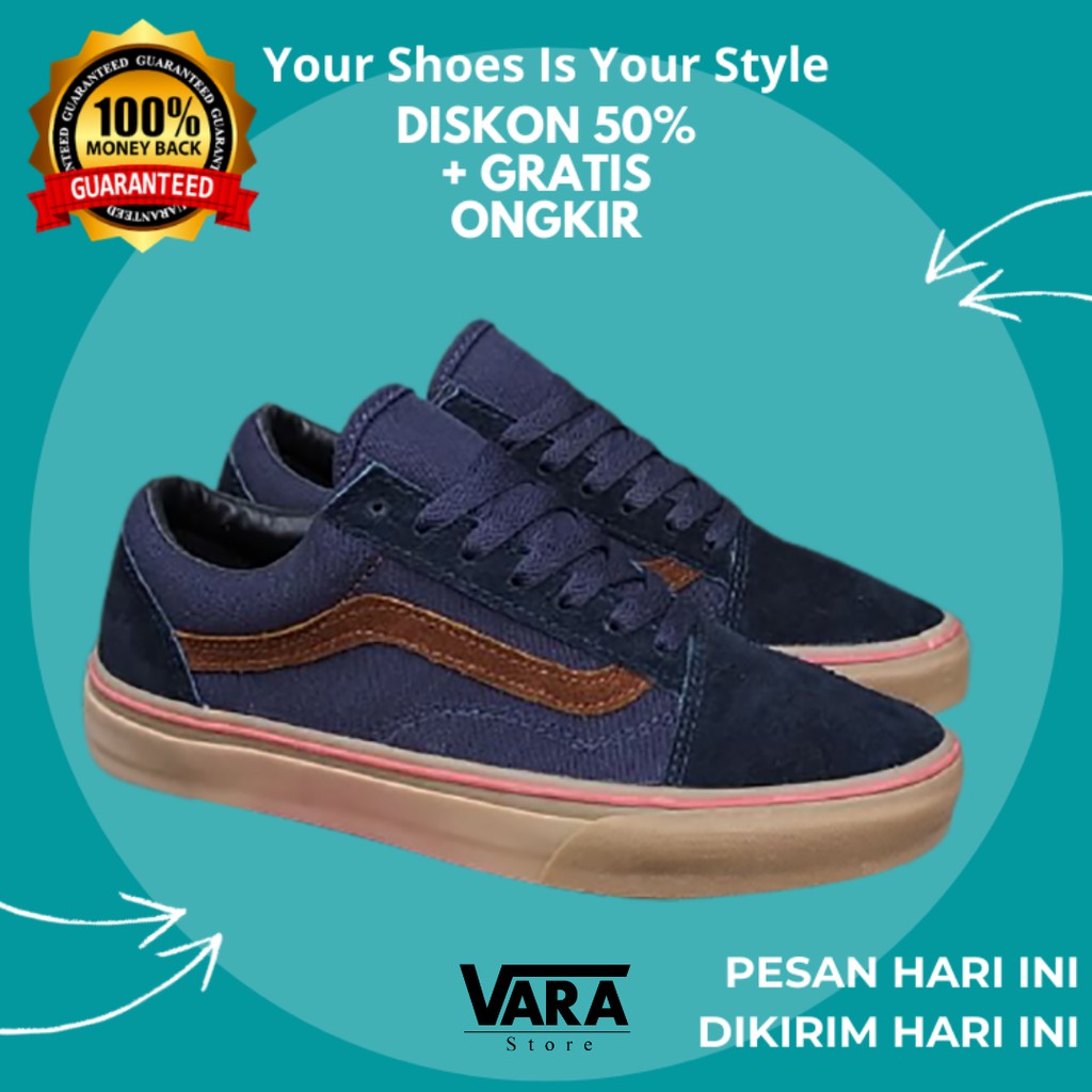 (BISA GRAB) VANSS OLDSKOOL NAVY GUM WAFFLE DT BNIB / VANSS OLDSKOOL PREMIUM / SEPATU VANSS OLD SKOOL