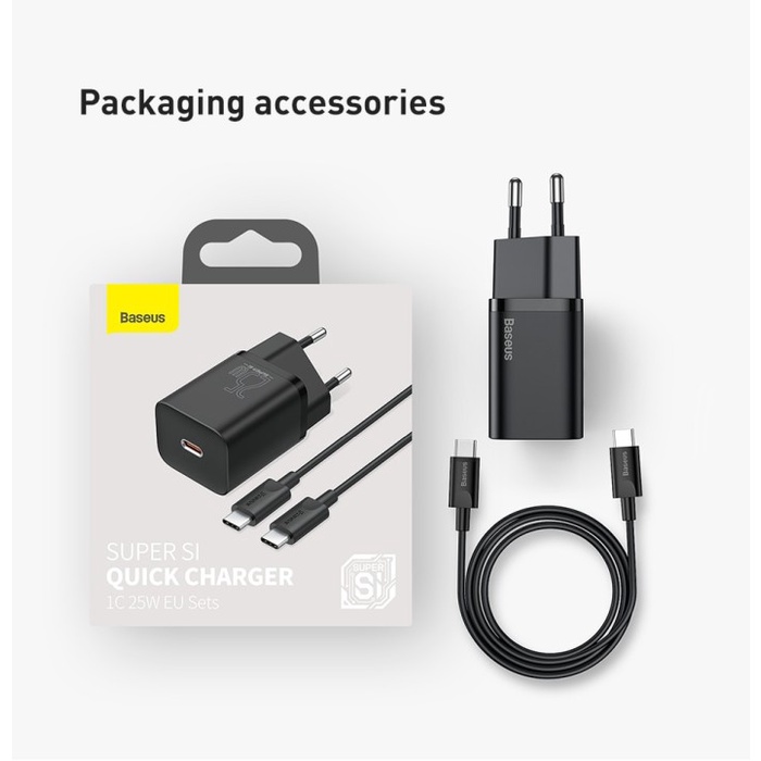 Baseus Kepala Charger Super Si Quick Charger 25W Samsung Xiaomi Pad