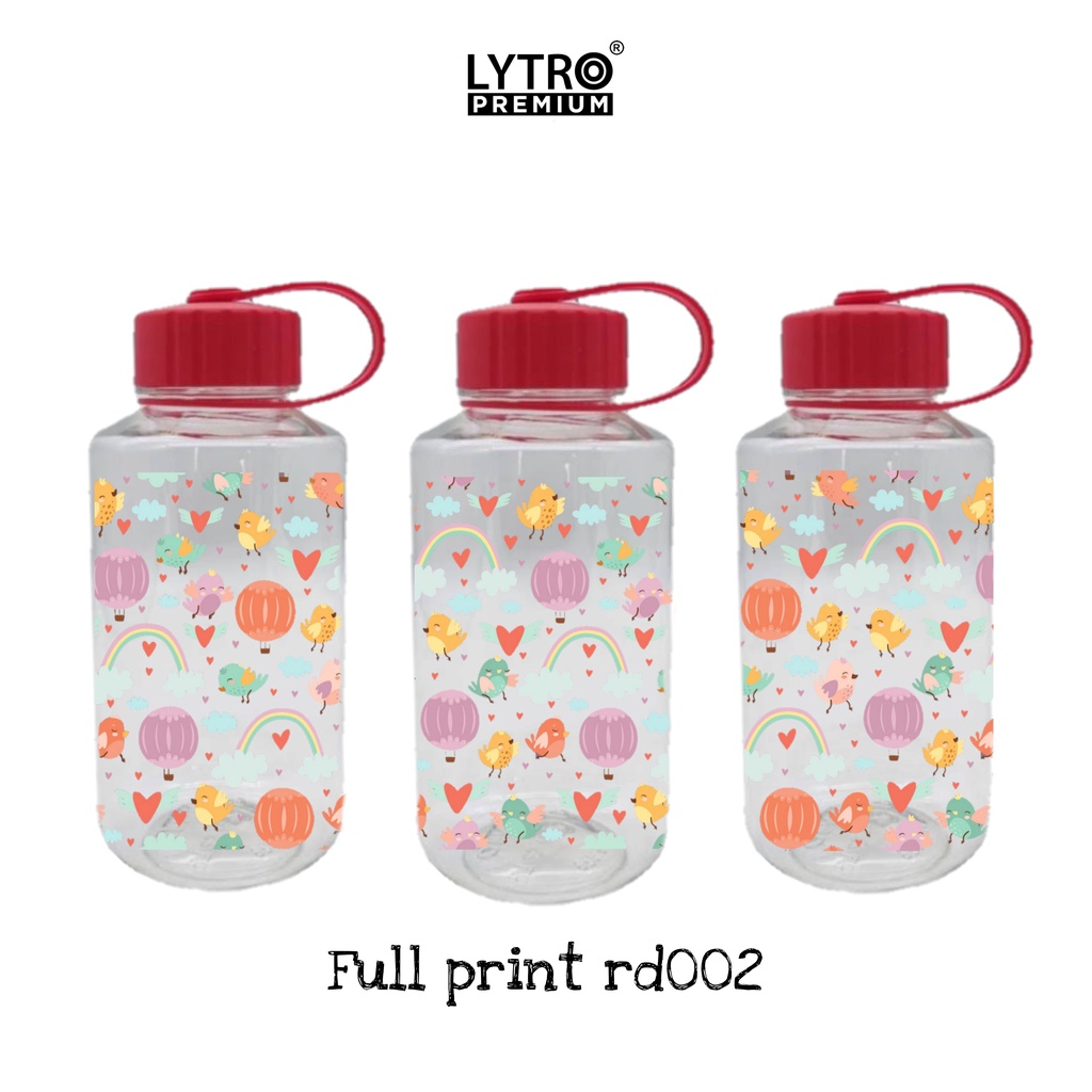 Botol Minum Anak Sekolah Design Lucu - Botol Minum Plastik Bening 1L