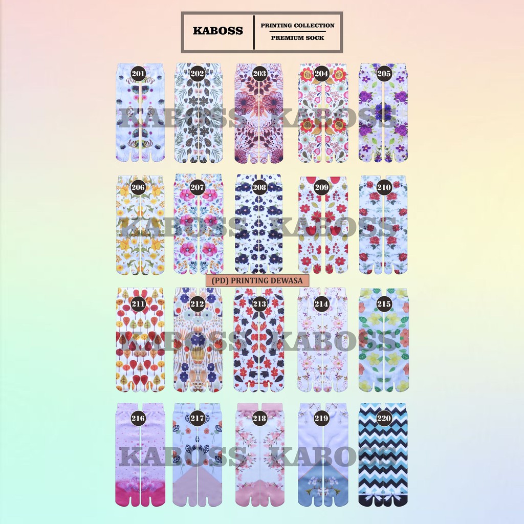 Kaboss Kaos Kaki Jempol Printing Dewasa Nylon Premium 11