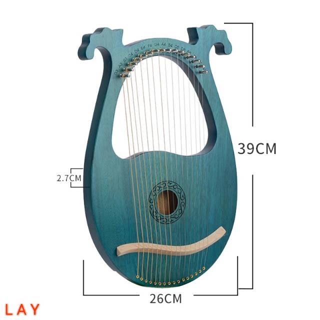 Lyre Mini Harp 16 Strings Harpa Kecapi