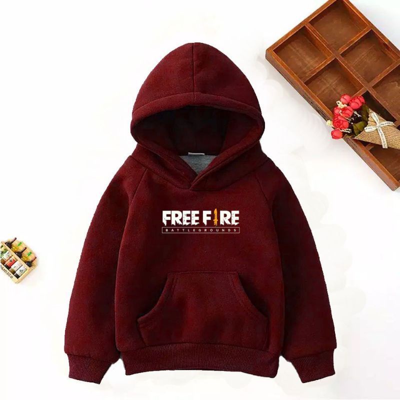 promo jaket hoodie anak² terbaru ff/free f!re berbagai warna size ; S,M,L,XL