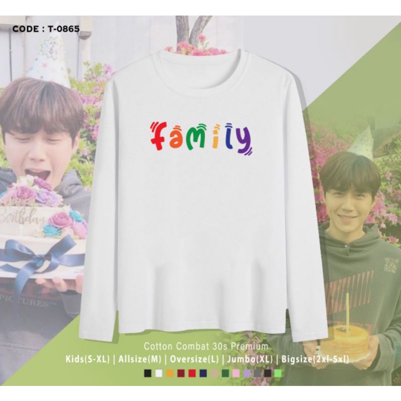 KAOS LENGAN PANJANG KIM SEON HO FAMILY/KAOS LONG SLEEVE KIMSEONHO BIRTHDAY