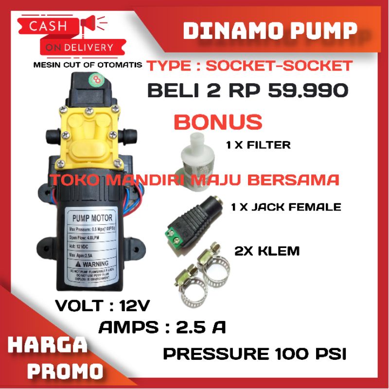 POMPA AIR DC 12V / DINAMO PUMP SPRAYER / CUCI MOBIL / MOTOR / AC