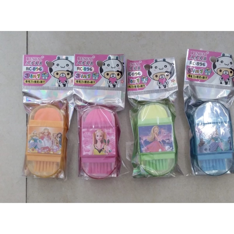 

Penghapus pensil 3 in 1 motif barbie satuan