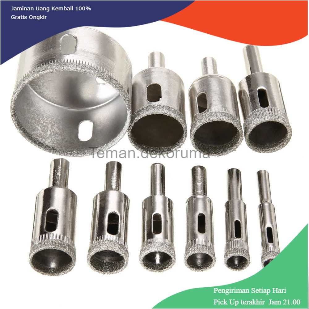 TD-DFA Taffware Mata Bor Diamond Coated Hole Drill Bit 8mm-50mm 10PCS GJ0106