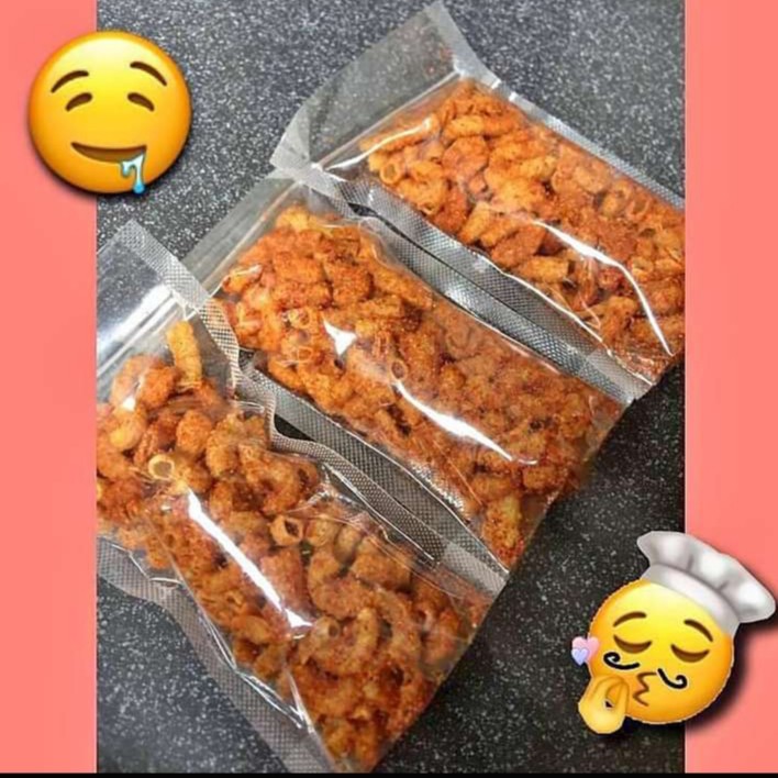 

Makaroni Pedas gurih renyah kemasan 150gr