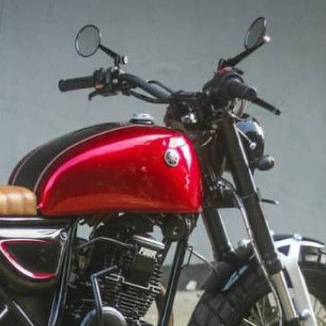 Spion bulat jokowi w175 Xsr Universal caferacer hitam sepasang kiri + kanan