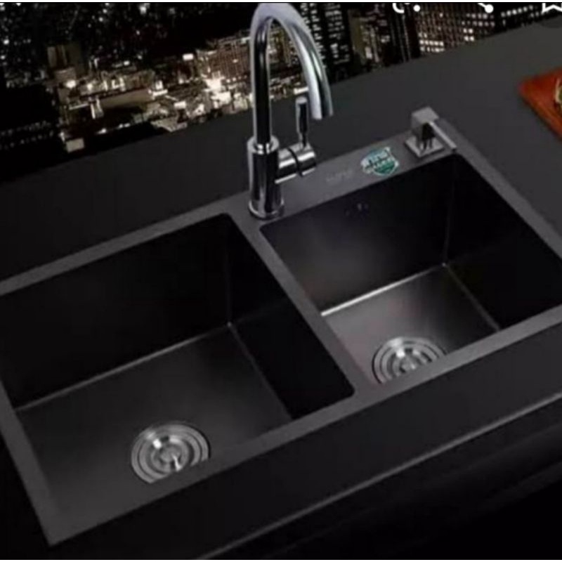 Kitchen sink bolzano Milan 8245 black / Sink bolzano milan 8245 hitam