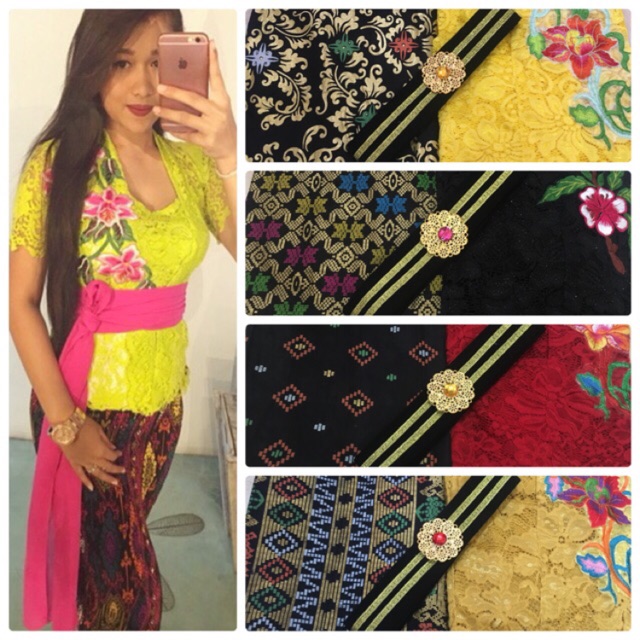 Set kebaya jadi bordir bunga