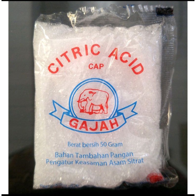 

CITRUN Cap Gajah 50gr / Citric acid / Asam Sitrat / Pemutih / Pembersih Eceran 50gr