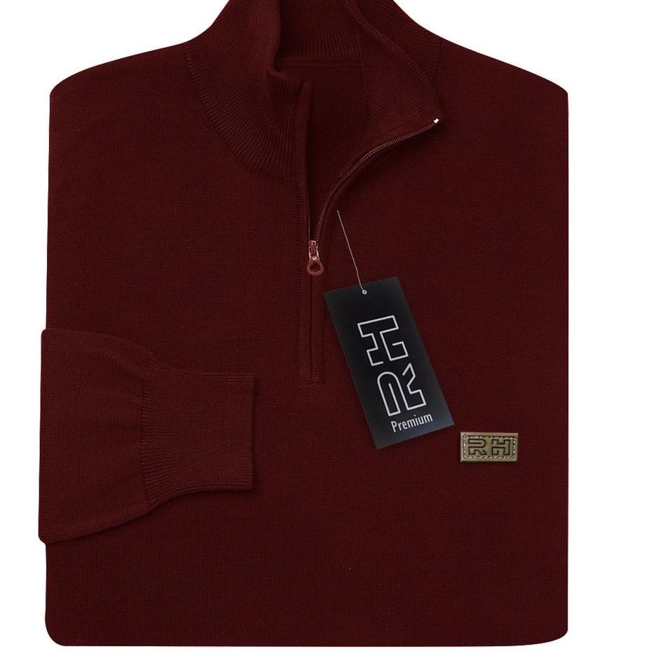 Baju rajut kerah tinggi zipper / Sweater turtleneck resleting RHcollections kerah tinggi zipper pria